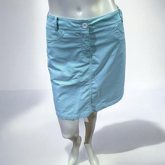 Nova Skort Golf Skirt - Blue Gingham, Size 6 - Picture 1 of 16